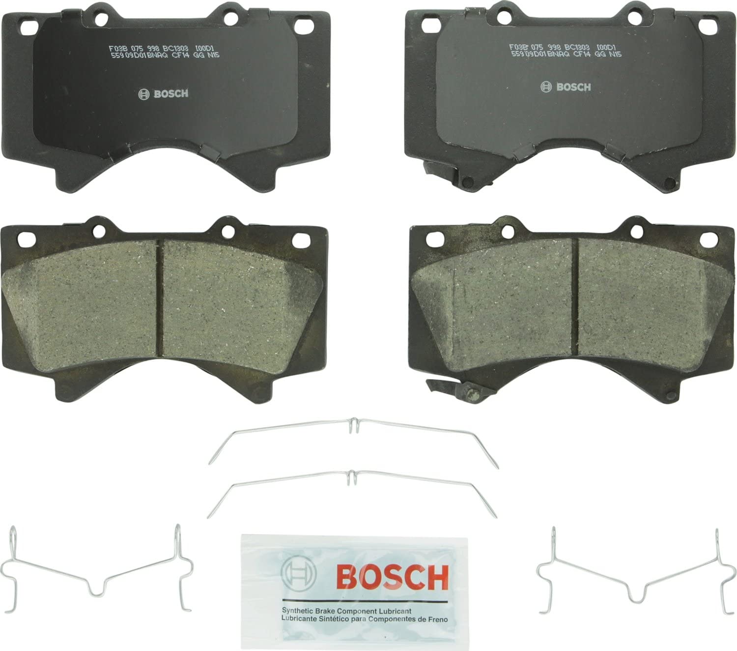 Hardware Kits Not Included 2015 fits Toyota Tundra TRD Pro Front Ceramic Brake Pads with Two Years Manufacturer Warranty DNA