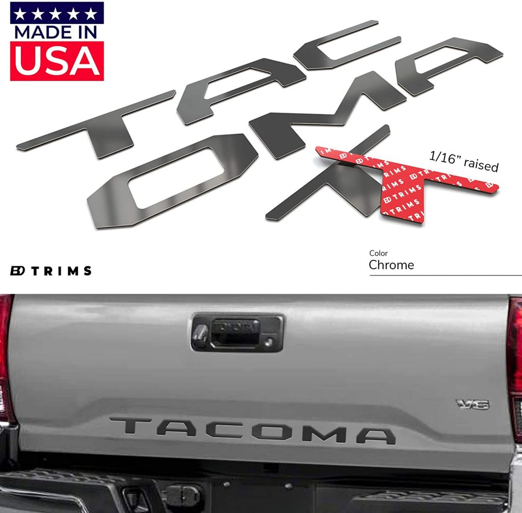 American Flag Mr Udinese Tailgate Insert Letters Compatible with Toyota Tacoma 2016-2020 3D Raised & Strong Adhesive Decals Letters Tailgate Emblems Inserts Letters 