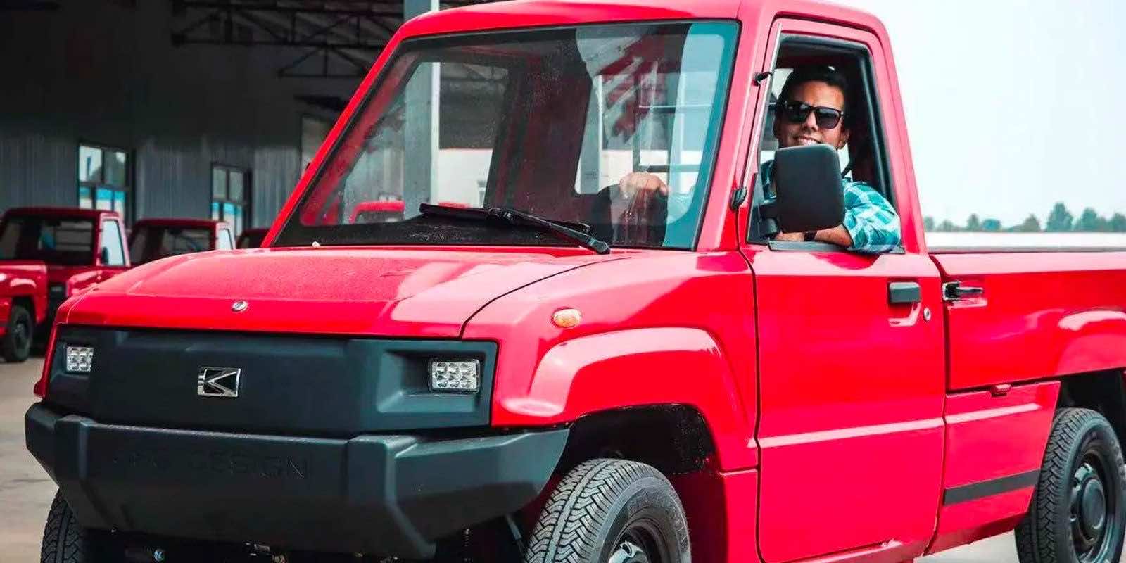 This Mini Electric Pickup Truck With 110 KM Range Costs Only $2,600