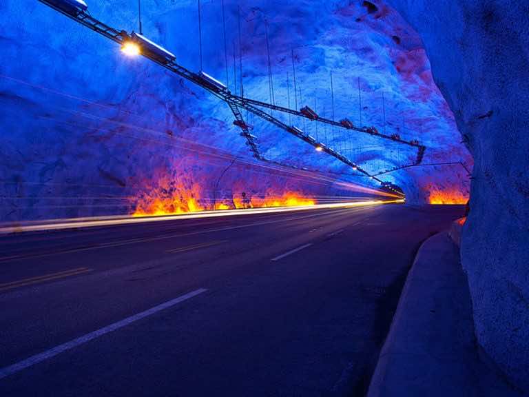 longest road tunnel in the world in which country