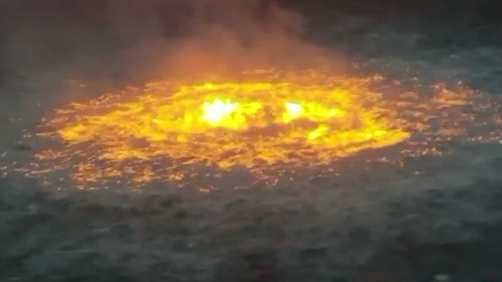 WATCH The Ocean Was On Fire At The Gulf Of Mexico After Pip