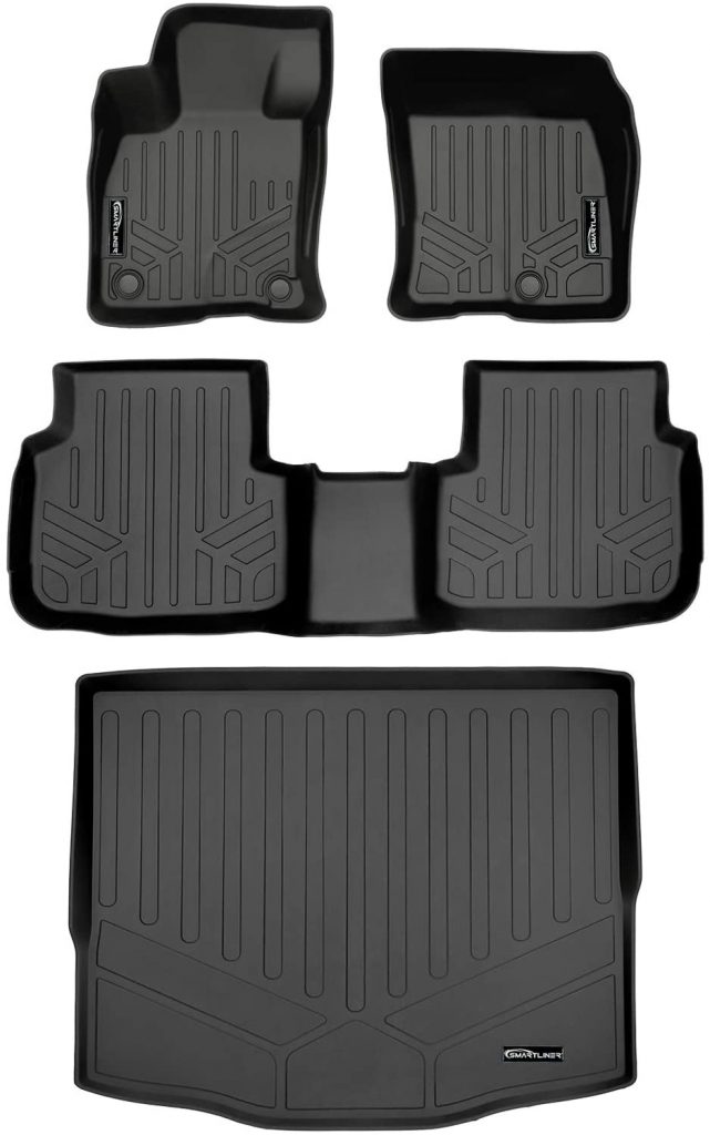 All Weather Protector 4 piece set AutoTech Zone Custom Fit Heavy Duty Custom Fit Car Floor Mat for 2013-2018 Ford Escape SUV Black