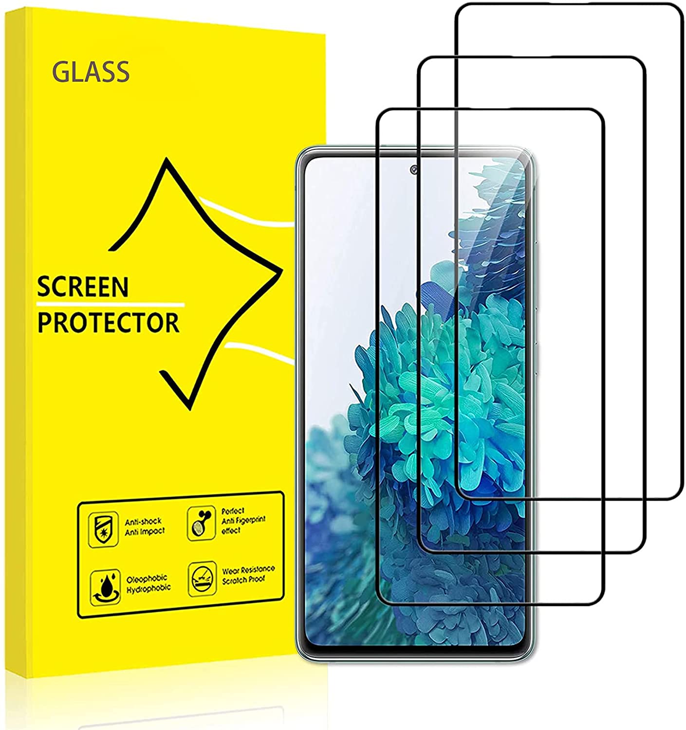 Screen Protector for OPPO Find X3 Lite,Anti-Scratch,High Transparency,Anti-fingerprint,Bubble-Free,Dust-Free Premium Tempered Glass Screen Protector For OPPO Find X3 Lite 2-Pack WFTE