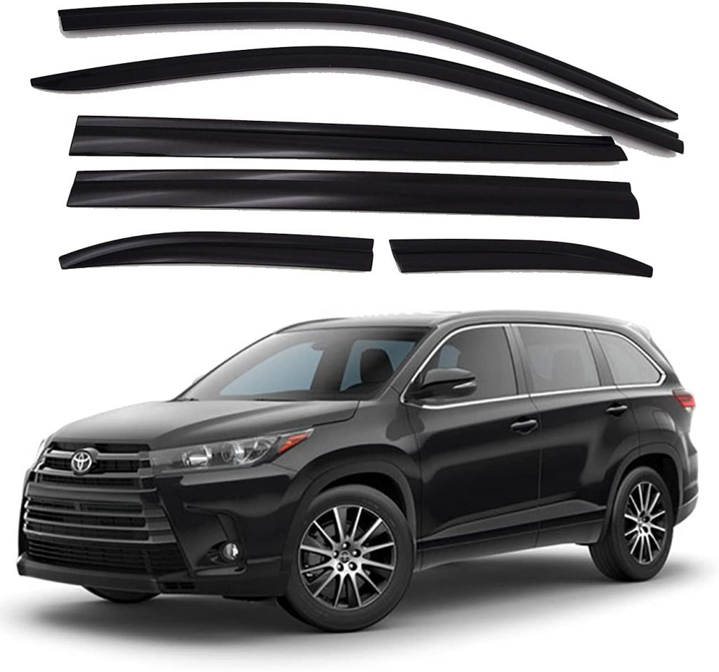 For 2014-2019 Toyota Highlander Window Visor Sun Rain Guard Vent Shade Deflector