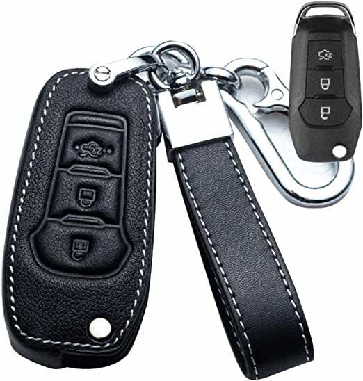 Leather Key Chains Car Logo 360° Spin Metal Key Hold for ford with ScrewDriver 