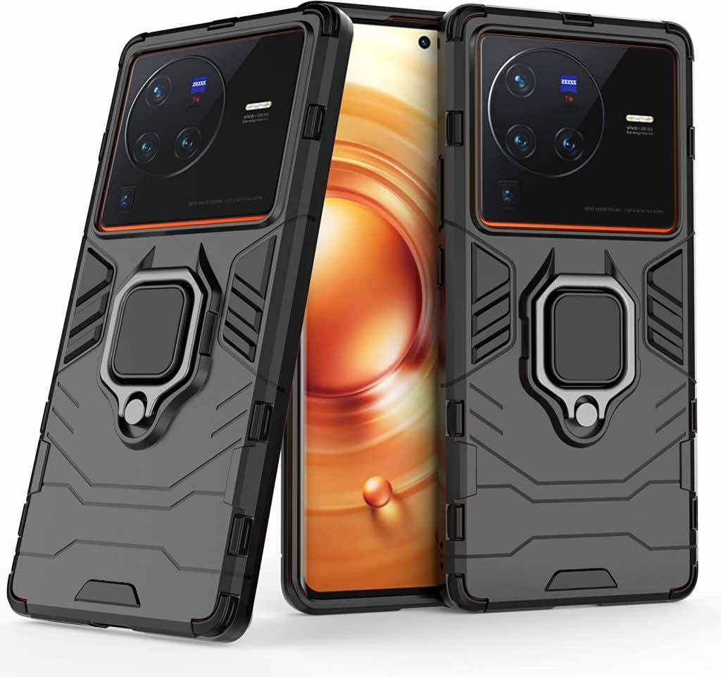 Custodia YUWEN Per Vivo X80 Pro, Con Vetro Temperato E Silicone TPU, Colore Sfumato, Ricarica Wireless