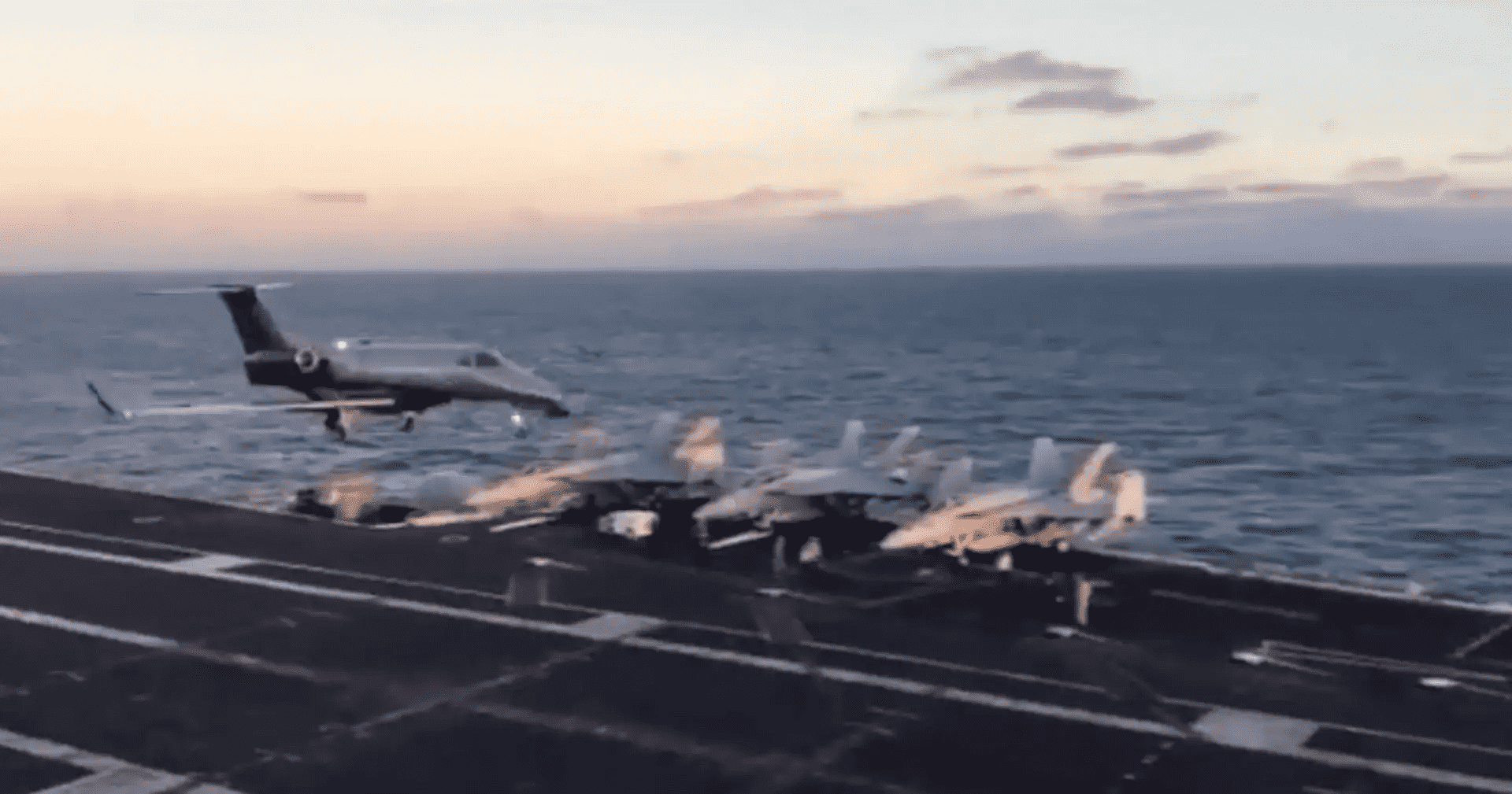 Ever Seen A Private Jet Approaching An Aircraft Carrier? Ama