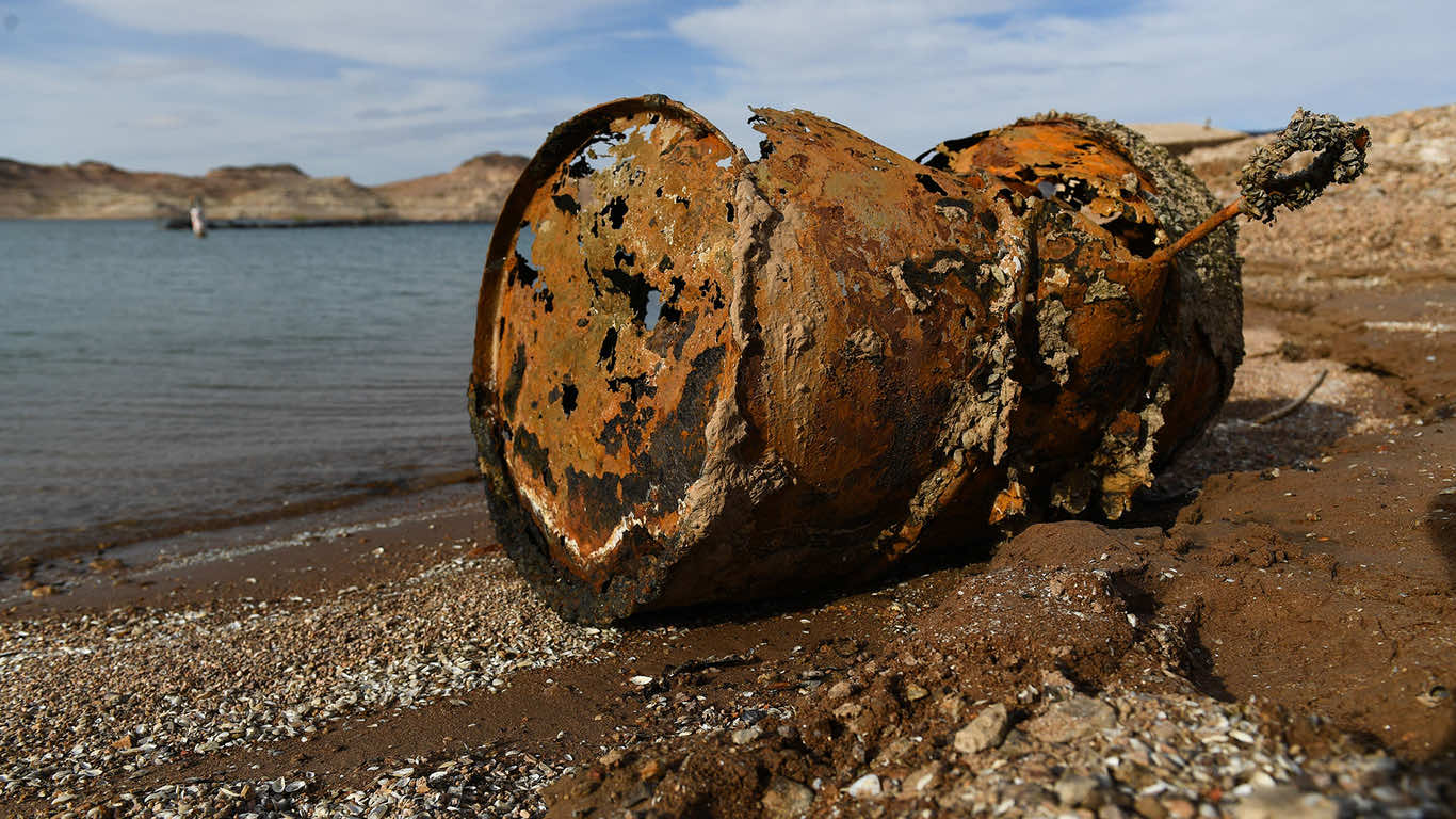 Lake Mead Reservoir Is Drying Up Due To A Drought - And Huma