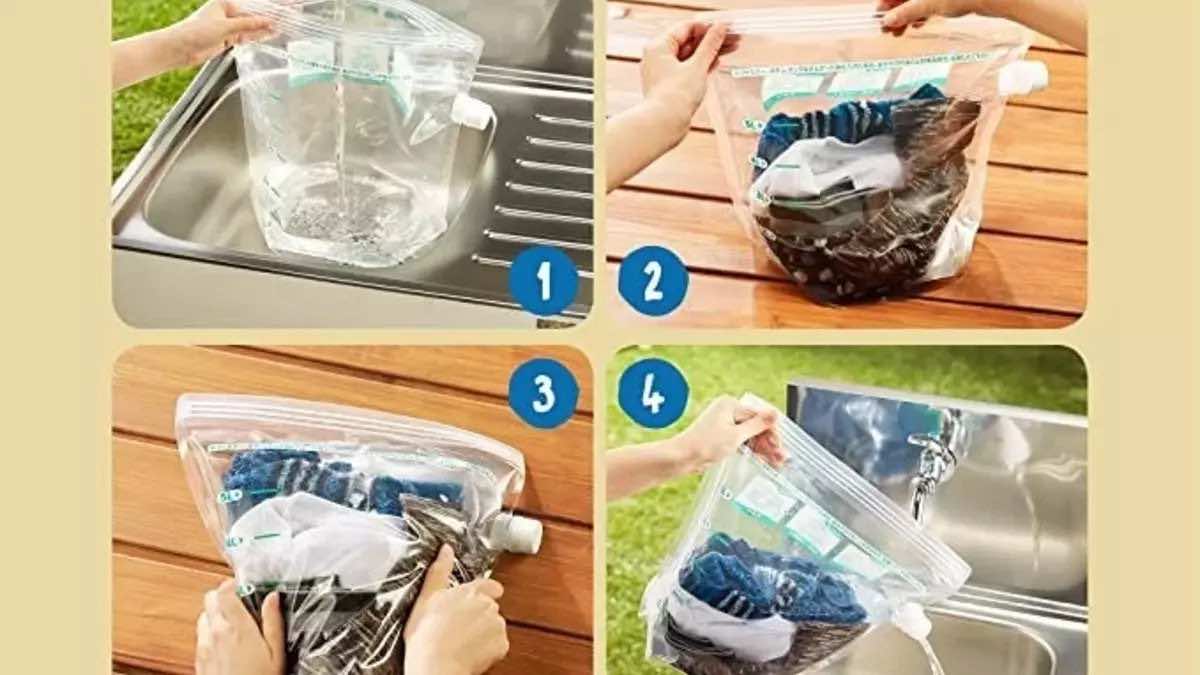 This Plastic Zipper Bag Is The World's Simplest Washing Mach