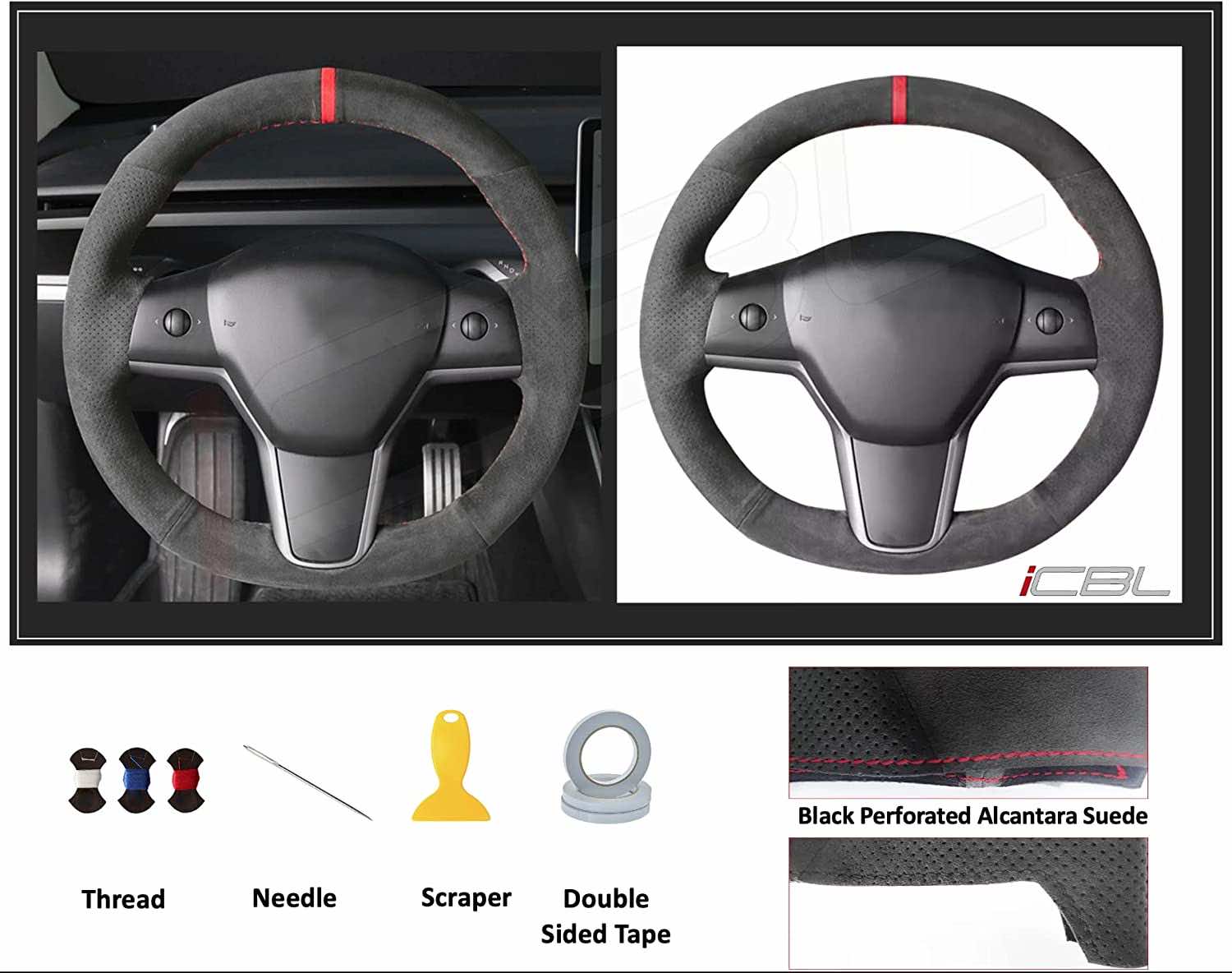 10 Best Car Steering Wheel Cover for Tesla Model 3