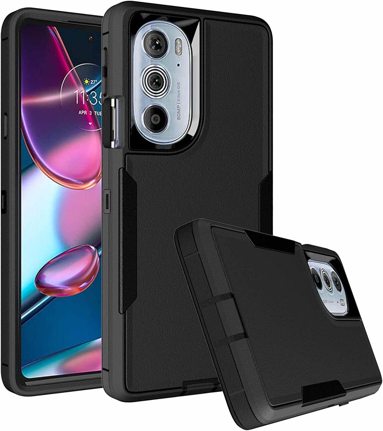 Funda De Piel Con Patrón De Diamante Compatible Con Motorola Edge 40