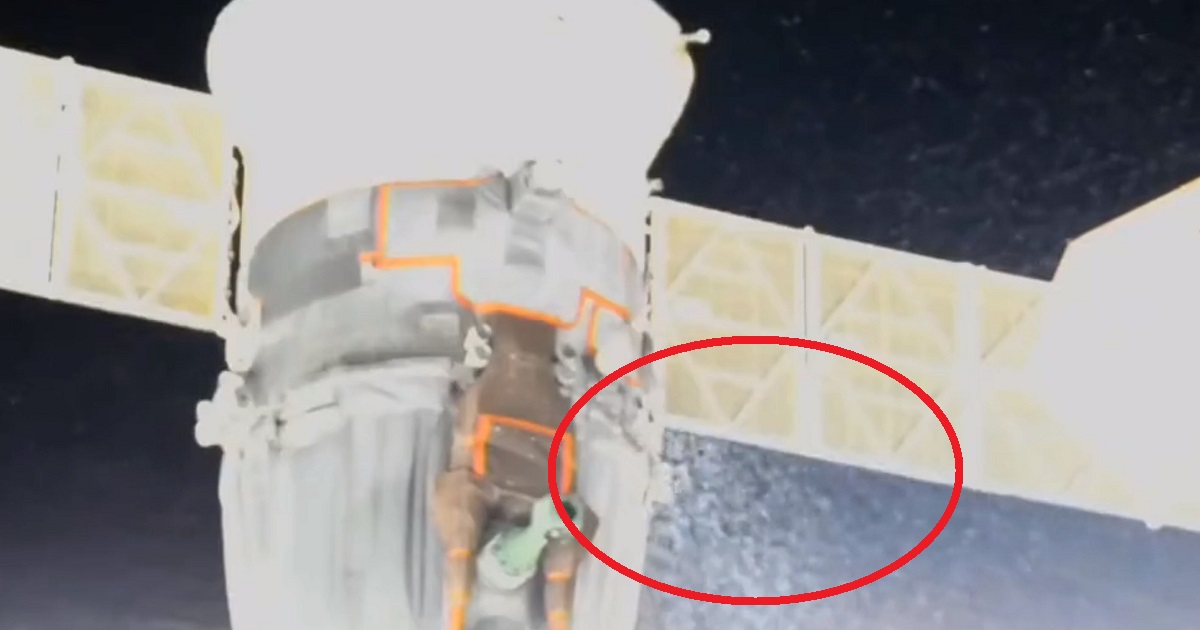 Watch A Russian Spacecraft Docked To The ISS Start Leaking I