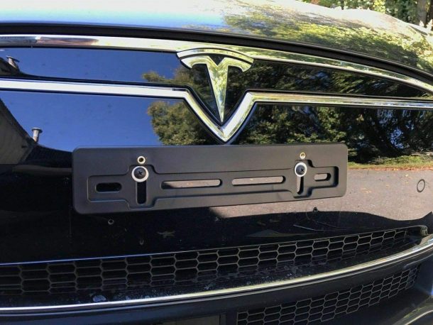 tesla model x number plate holder