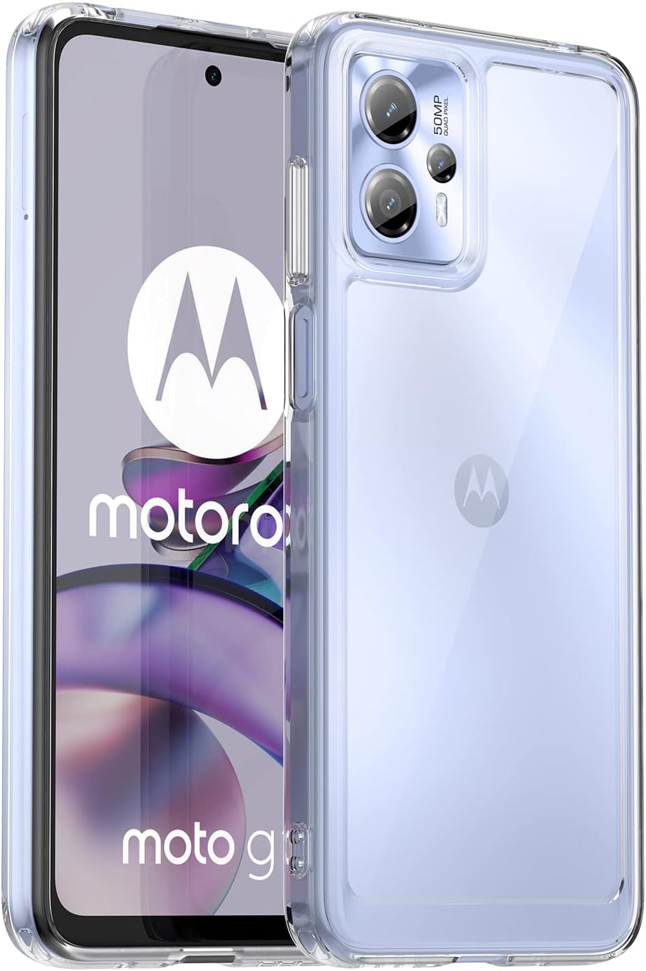 EasyShow Custodia In Silicone TPU Per Motorola Moto G23 – Cover Morbida Antiscivolo, Blu